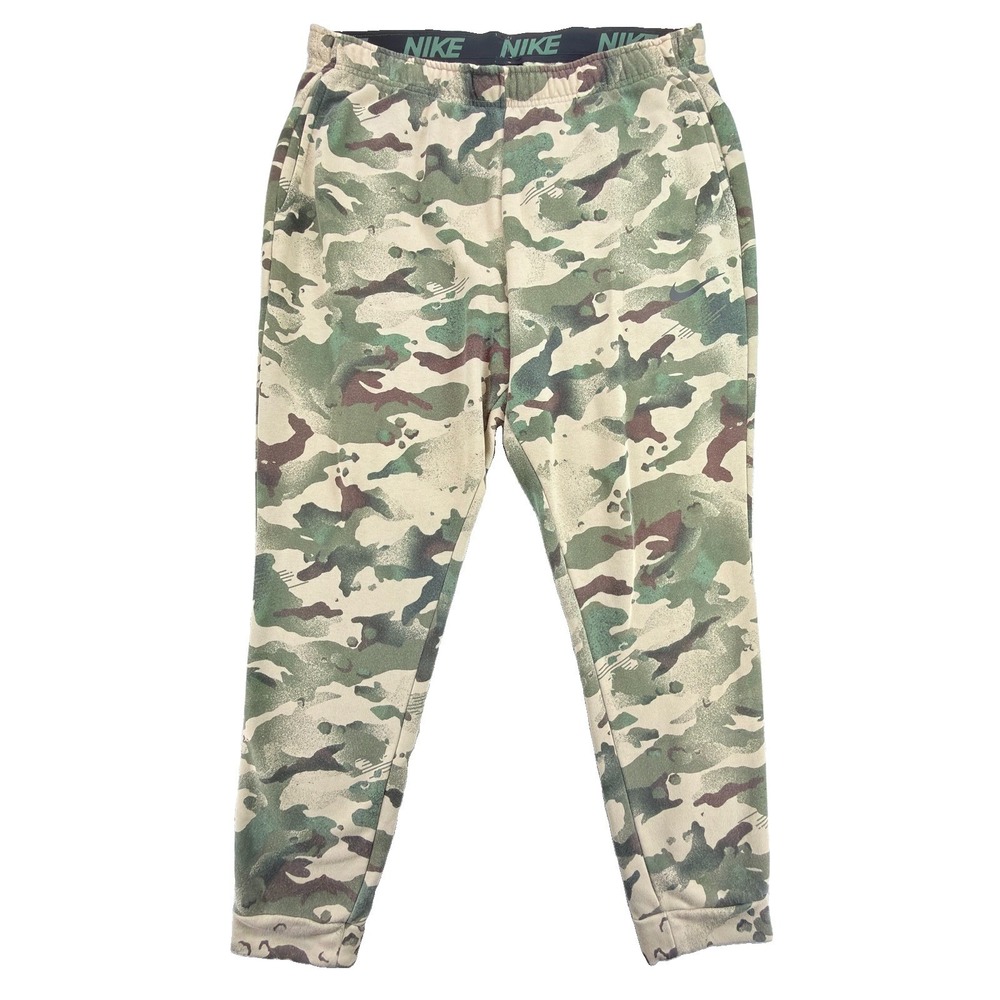 Nike Dri-FIT Camo Jogger Pants Mens 3XLT Tall Green Training Athleisure CU6200